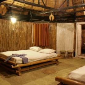 Inside View of Bamboo Huts
