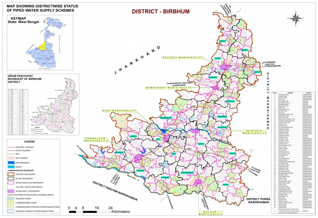 tourist map of birbhum district